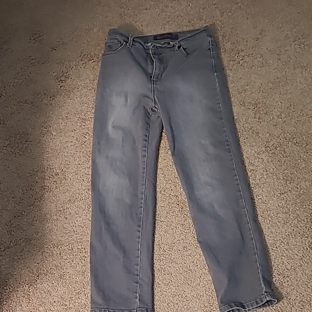 Gloria Vanderbuilt Amanda Jeans Gray. Size 6P